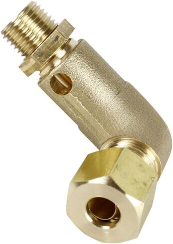 صمام تفريغ الكوع لمضخة ضاغط الهواء بمرحلتين 1/4 بوصة × 1/8 بوصة - لاستبدال أجزاء ضاغط الهواء - مجموعة صمام التفريغ / تخفيف 90 درجة - ضغط 1/4 بوصة × 1/8 بوصة أنبوب نحاسي مستقيم in Kuwait