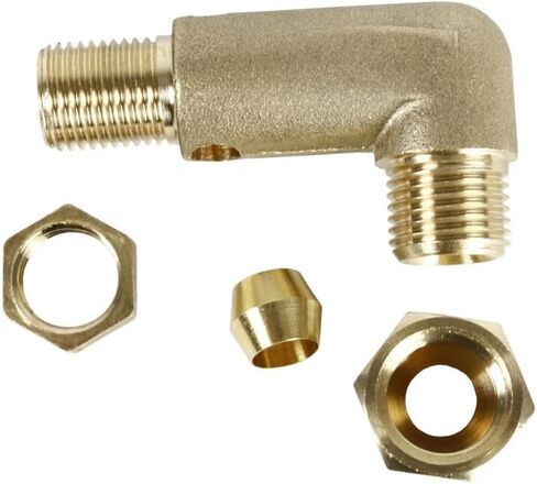 صمام تفريغ الكوع لمضخة ضاغط الهواء بمرحلتين 1/4 بوصة × 1/8 بوصة - لاستبدال أجزاء ضاغط الهواء - مجموعة صمام التفريغ / تخفيف 90 درجة - ضغط 1/4 بوصة × 1/8 بوصة أنبوب نحاسي مستقيم in Kuwait