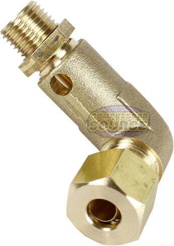 صمام تفريغ الكوع لمضخة ضاغط الهواء بمرحلتين 1/4 بوصة × 1/8 بوصة - لاستبدال أجزاء ضاغط الهواء - مجموعة صمام التفريغ / تخفيف 90 درجة - ضغط 1/4 بوصة × 1/8 بوصة أنبوب نحاسي مستقيم in Kuwait