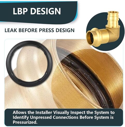 (Pack of 10) Seelink 3/4"Copper Press x 3/4"PEX Expansion Elbow, Brass Construction Fitting for Copper and Pex-A Pipe Connectione(PRESS097) in Saudi Arabia