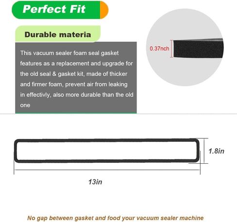 استبدال الحشية المتوافقة مع أجهزة ختم التفريغ من سلسلة FoodSaver FM2000، FM2010، FM2100، GM2050، GM2150 (تستبدل حافظة الطعام 176870-000-000)، 2 حشية سدادة رغوية in Kuwait