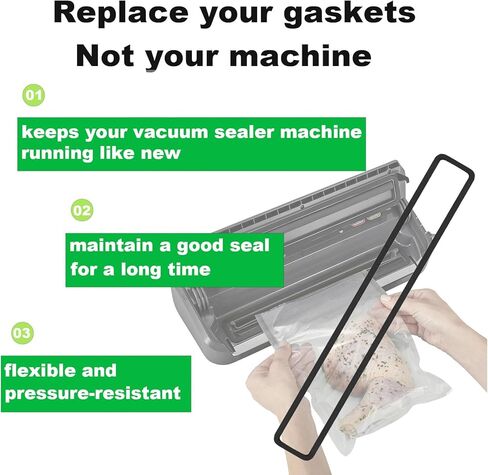 استبدال الحشية المتوافقة مع أجهزة ختم التفريغ من سلسلة FoodSaver FM2000، FM2010، FM2100، GM2050، GM2150 (تستبدل حافظة الطعام 176870-000-000)، 2 حشية سدادة رغوية in Kuwait