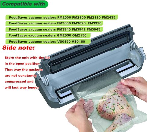 استبدال الحشية المتوافقة مع أجهزة ختم التفريغ من سلسلة FoodSaver FM2000، FM2010، FM2100، GM2050، GM2150 (تستبدل حافظة الطعام 176870-000-000)، 2 حشية سدادة رغوية in Kuwait