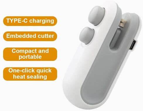 آلة الختم ضغط اليد الصغيرة نوع المنزلية USB قابلة للشحن السدادة وجبات خفيفة صغيرة محمولة حقيبة بلاستيكية ماكينة سدادة حرارية آلة سحرية in Saudi Arabia