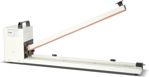 Impulse Heat Sealer with Seal bar, Heavy-Duty Bag Sealing & Cutting Machine, 8mm Sealing Width, 1 Extra Replacement (white, 24 inch) in Saudi Arabia