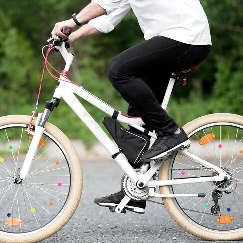 144Pcs Bike Wheel Spokes Beads, Bike Decorations, Colorful Bikes Spoke Lights Glow in The Dark Beads, Plastic Clip Bicycle Tire Decoration Bikes Streamers Assorted Color in Saudi Arabia
