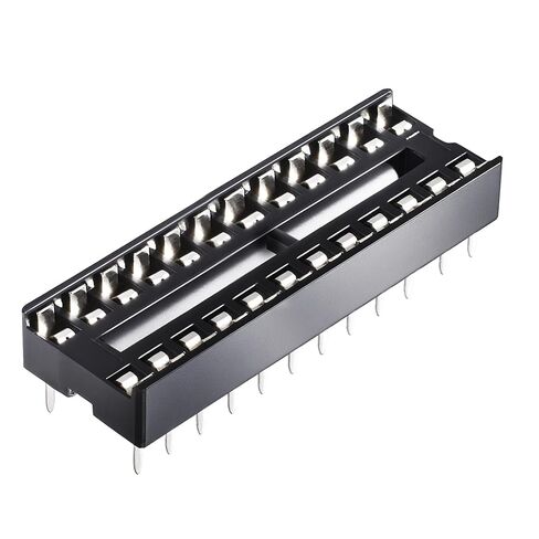 25 Pcs 24 Pin IC Socket,2.54mm Pitch Pins Narrow Body Soldering DIP IC Chip Socket Adaptor for PCB Board Design, Breadboard Project in Saudi Arabia