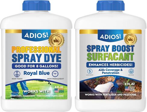 Blue Spray Dye and Surfactant Set for Spraying Indicator and Lawn Marking - Two Concentrated 8oz Bottles in Saudi Arabia