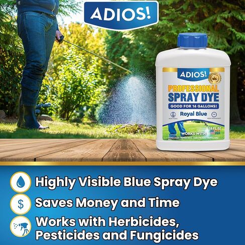 Blue Spray Dye and Surfactant Set for Spraying Indicator and Lawn Marking - Two Concentrated 8oz Bottles in Saudi Arabia
