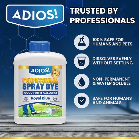 Blue Spray Dye and Surfactant Set for Spraying Indicator and Lawn Marking - Two Concentrated 8oz Bottles in Saudi Arabia