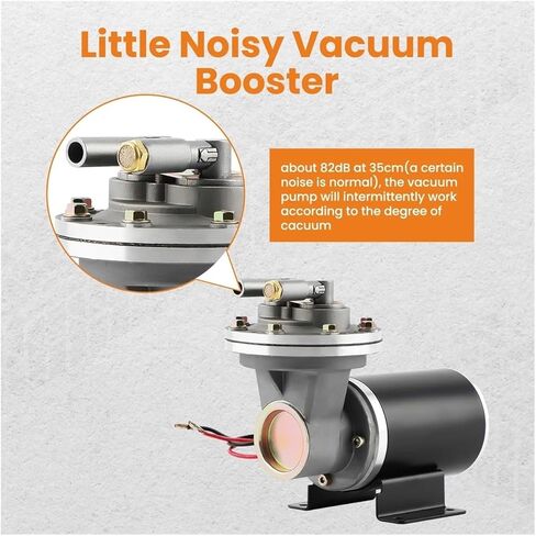 12 Volt Electrical Power Brake Booster Vacuum Pump W/Pressure Switch 18" To 22" Power Brake Booster Auxiliary Pump Assembly in Kuwait