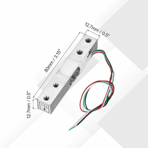 MECCANIXITY 4 Set Digital Load Cell Weight Sensor 1KG + HX711 Module Weighing Sensor 24 Bit Precision A/D Dual-Channel 20x33mm for DIY Portable Electronic Kitchen Scale Kit in Kuwait
