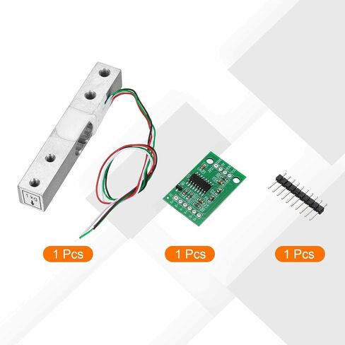 MECCANIXITY 4 Set Digital Load Cell Weight Sensor 1KG + HX711 Module Weighing Sensor 24 Bit Precision A/D Dual-Channel 20x33mm for DIY Portable Electronic Kitchen Scale Kit in Kuwait