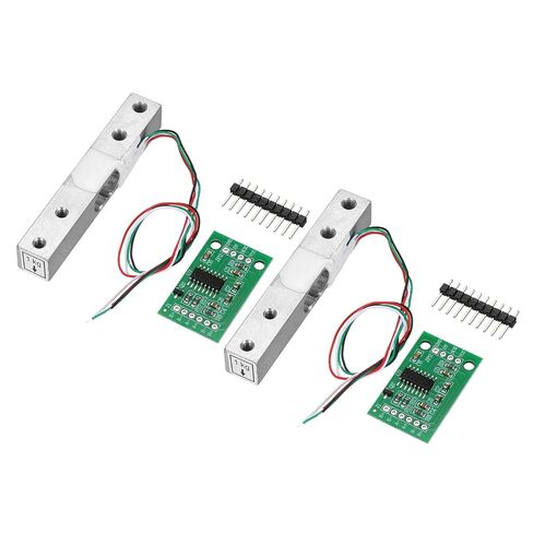 MECCANIXITY 4 Set Digital Load Cell Weight Sensor 1KG + HX711 Module Weighing Sensor 24 Bit Precision A/D Dual-Channel 20x33mm for DIY Portable Electronic Kitchen Scale Kit in Kuwait
