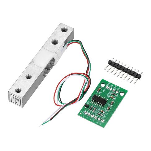 MECCANIXITY 4 Set Digital Load Cell Weight Sensor 1KG + HX711 Module Weighing Sensor 24 Bit Precision A/D Dual-Channel 20x33mm for DIY Portable Electronic Kitchen Scale Kit in Kuwait