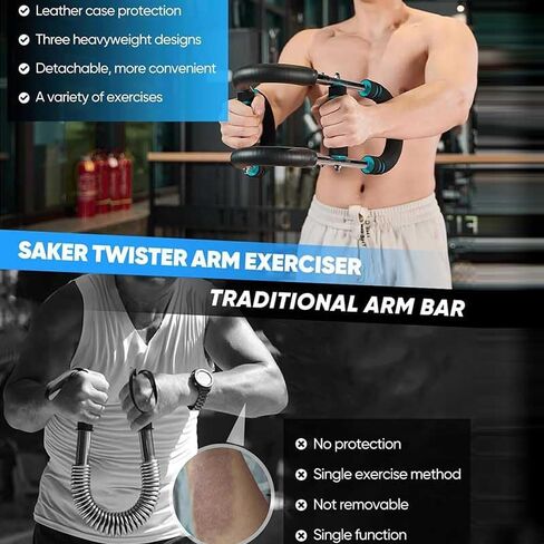 Twister Arm Trainer - Adjustable 3-Resistance Levels Chest,Arm,Shoulders,Backs,Inner Thigh Workout Equipment for Men&Women,Home Gym Strength Trainer with Anti,Fitness Equipment for Strength Training. in Saudi Arabia