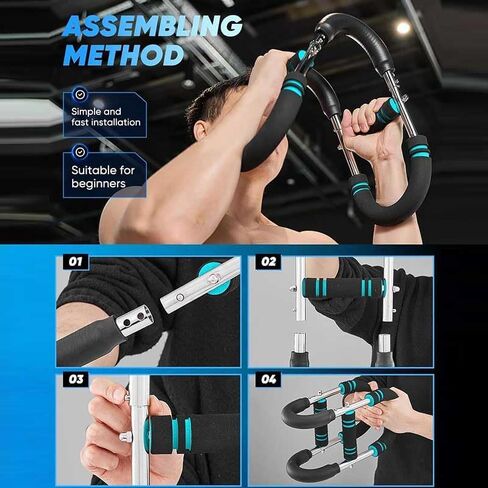 Twister Arm Trainer - Adjustable 3-Resistance Levels Chest,Arm,Shoulders,Backs,Inner Thigh Workout Equipment for Men&Women,Home Gym Strength Trainer with Anti,Fitness Equipment for Strength Training. in Saudi Arabia