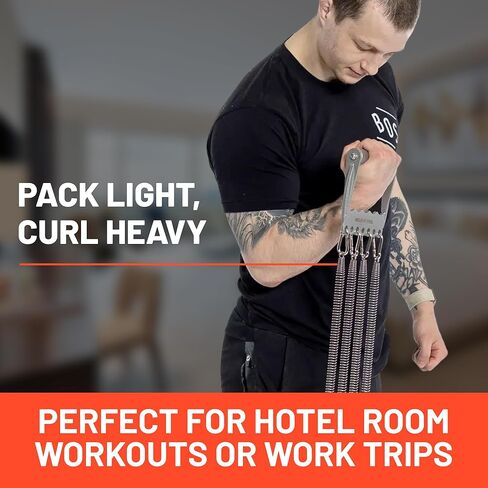 Chest Expander for Men [Bells of Steel] Adjustable Chest Exerciser, Versatile Chest Workout Equipment for Men, Portable Resistance Expander for Upper Body Strength Training in Kuwait