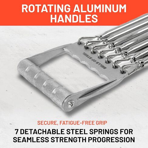 Chest Expander for Men [Bells of Steel] Adjustable Chest Exerciser, Versatile Chest Workout Equipment for Men, Portable Resistance Expander for Upper Body Strength Training in Kuwait