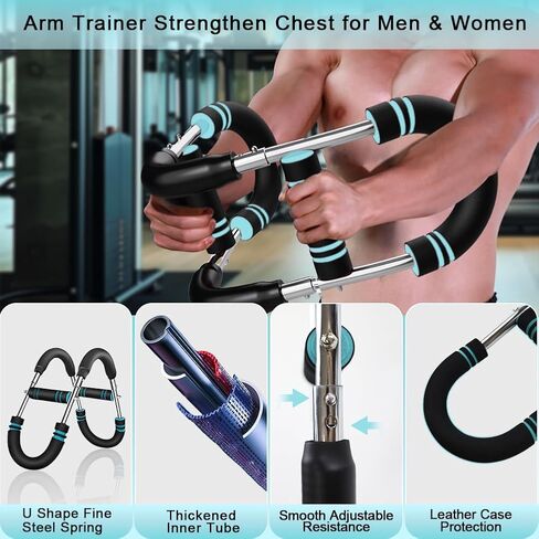 مدرب ذراع تويستر، قضيب تويستر كهربائي قابل للتعديل مع عصابة رأس للجري وأساور معصم رياضية، معدات تمارين رياضية قابلة للفصل للرجال والنساء، تقوية عضلات الصدر ثلاثية الرؤوس للساعد in Kuwait