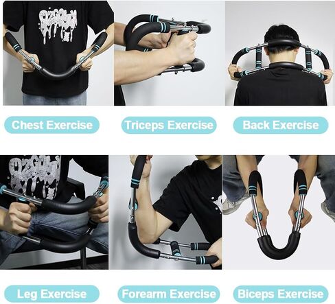 مدرب ذراع تويستر، قضيب تويستر كهربائي قابل للتعديل مع عصابة رأس للجري وأساور معصم رياضية، معدات تمارين رياضية قابلة للفصل للرجال والنساء، تقوية عضلات الصدر ثلاثية الرؤوس للساعد in Kuwait