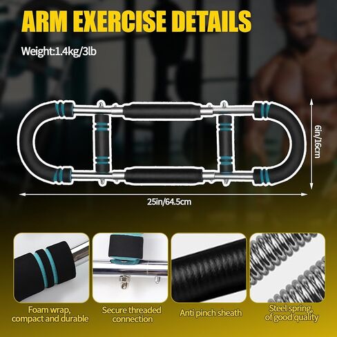 Twister Arm Trainer - Adjustable 60-110lb Resistance Chest & Arm Exerciser, Portable Home Gym Equipment for Upper Body Strength Training, Men & Women in Saudi Arabia
