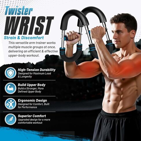 Twister Arm Trainer – Adjustable Resistance, Chest and Arm Trainer for Men, Portable for Chest Workout, Multifunctional Muscle Strength Equipment Home Gym Fitness in Saudi Arabia