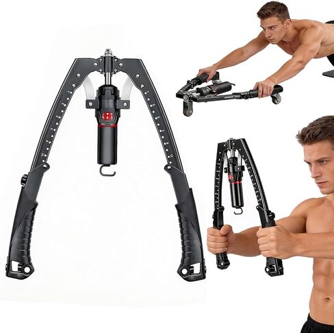 جهاز تدريب الذراع الهيدروليكي وبكرة البطن، جهاز تمرين الصدر 2 في 1 قابل للتعديل لمقاومة 22-440 رطل، مدرب الجسم بالكامل للرجال والنساء in Kuwait