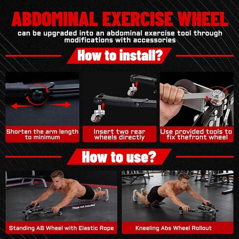 جهاز تدريب الذراع الهيدروليكي وبكرة البطن، جهاز تمرين الصدر 2 في 1 قابل للتعديل لمقاومة 22-440 رطل، مدرب الجسم بالكامل للرجال والنساء in Kuwait