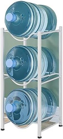 حامل إبريق ماء عالي التحمل ورف تخزين - منظم ذو صفين كبيرين لزجاجات المياه والمبردات - حامل موزع قابل للتكديس للتخزين الفعال in Kuwait