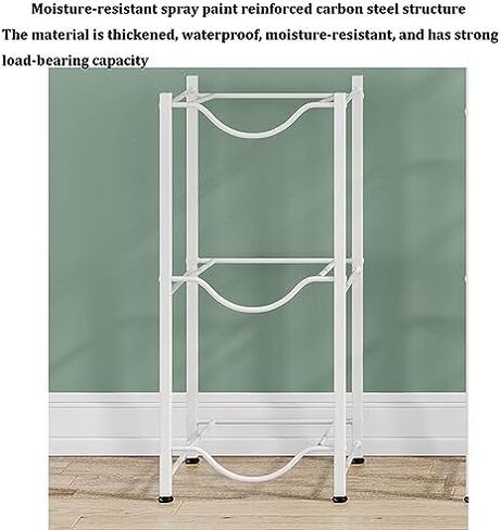 حامل إبريق ماء عالي التحمل ورف تخزين - منظم ذو صفين كبيرين لزجاجات المياه والمبردات - حامل موزع قابل للتكديس للتخزين الفعال in Kuwait