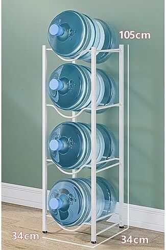 Heavy Duty Water Jug Holder - Large Capacity Storage Rack for Bottles & Coolers, Double Row Stackable Organizer - Ideal for Home & Office Water Dispenser Solutions in Saudi Arabia