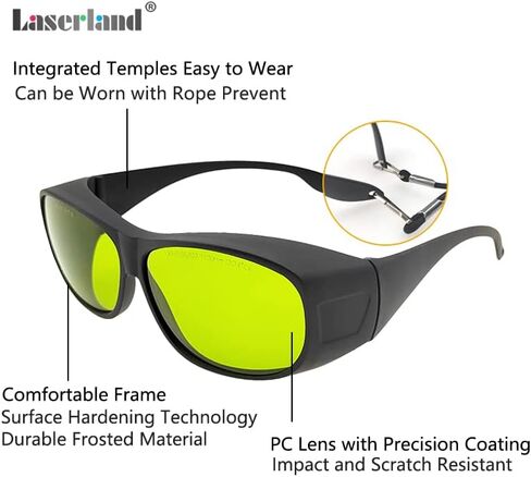 190-450nm&800-1100nm 808nm 980nm 1064nm IR Laser Protective Goggles Safety Glasses for Fiber Laser Nd:YAG He-Cd CE T3-4 in Kuwait