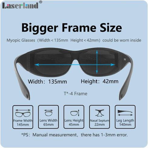 190-450nm&800-1100nm 808nm 980nm 1064nm IR Laser Protective Goggles Safety Glasses for Fiber Laser Nd:YAG He-Cd CE T3-4 in Kuwait
