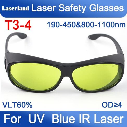 190-450nm&800-1100nm 808nm 980nm 1064nm IR Laser Protective Goggles Safety Glasses for Fiber Laser Nd:YAG He-Cd CE T3-4 in Kuwait