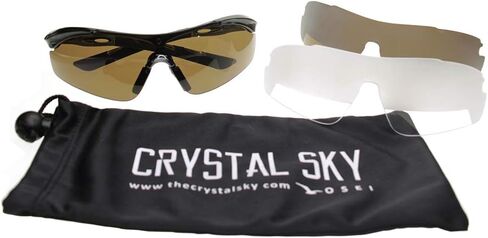 نظارة شمسية Crystal Sky مع مجموعتين من عدسات IFR (شفافة وبنية) in Kuwait