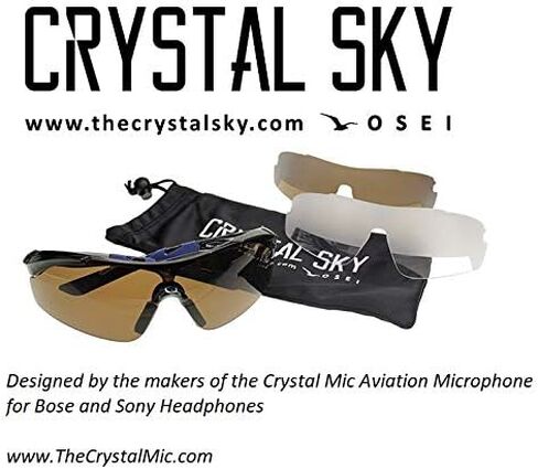 نظارة شمسية Crystal Sky مع مجموعتين من عدسات IFR (شفافة وبنية) in Kuwait