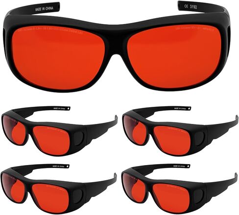 نظارات أمان الليزر، 190nm-540nm OD6+ نظارات حماية العين بالليزر الاحترافية ضوء الأشعة فوق البنفسجية/الليزر البنفسجي والأزرق in Kuwait