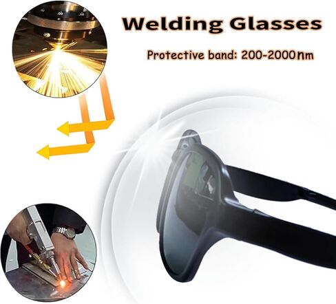 1 مجموعة نظارات حماية الليزر 200-2000nm ، لنظارات اللحام ، نظارات اللحام الشمسية نظارات واقية قابلة للطي in Kuwait