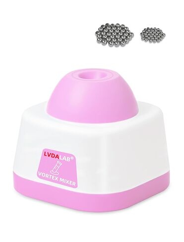 Mini Vortex Mixer, Nail Polish Shaker, Hobby Vortex Paint Mixer, 3500RPM Model Paint Shaker for Gel Polish, Acrylic Paints, Eyelash Adhesives, Tattoo Ink, 120PCS Stainless Steel 304 Mixing Balls(PINK) in Kuwait