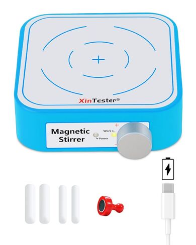 محرك مغناطيسي صغير من Xin Tester 3000 دورة في الدقيقة، خلاط مغناطيسي مختبر بحد أقصى 3 لتر مع 4 قضبان تحريك لخلط سائل البيرة المنزلية، بدون تسخين (برتقالي) in Kuwait