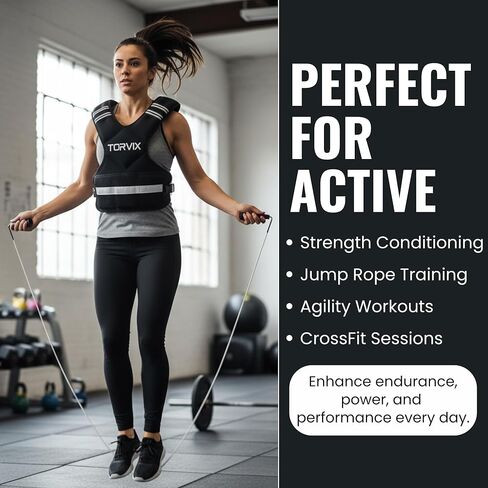 Adjustable Weighted Vest for Women and Men 6-15 lbs - Weight Vest for Walking, Weights for Workout Exercise Fitness Gym - Running Walking Training Vest with Reflective Strips & Pocket in Saudi Arabia