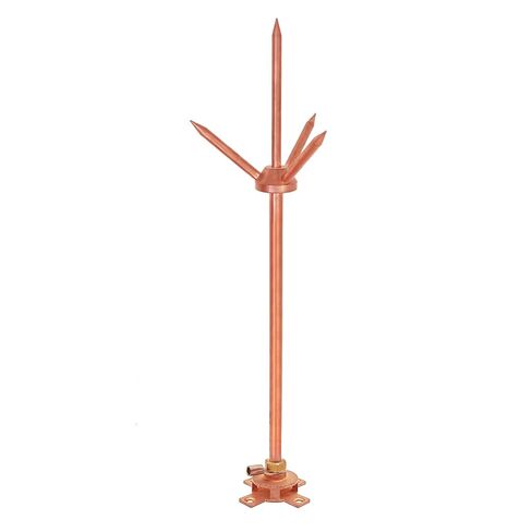 Lightning Rod,Copper Lightning Rod Kit Three-Spike Detachable Brass Lightning Protection Equipment Device Great for House Roof Bungalow Tin House in Kuwait