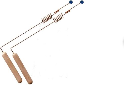 Pair dowsing cooper coated rods double resonator stone Lapis Lazuli tips Divining Rods Lot of 2 Dowser rods Wood Handles Bio location Spirit Hunter Dowse Rod in Saudi Arabia