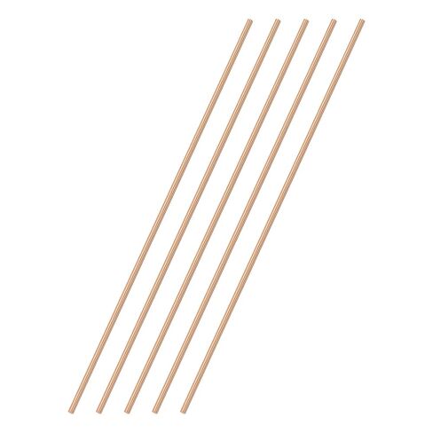 5-Pack Copper Round Rod 4mm Dia. 11.81 Inch Length T2 Copper Stock Solid Copper Rod Lathe Bar for Metal Crafts DIY/Gardening/Industry/Decoration Pure Copper Tube in Saudi Arabia