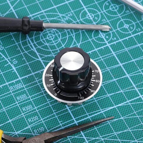 2Pcs RV24YN20S 10K Potentiometer Single Turn Carbon Film Rotary Rheostat wtih A03 Knob and Dials Used for Inverter Speed Regulation Motor Speed Control in Kuwait