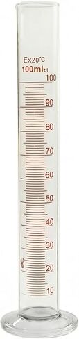 2 عبوة 100 مل أسطوانة متدرجة، أسطوانة قياس من زجاج البورسليكات العالي مع قاعدة ثابتة - دقة درجة المختبر (±1%) لمختبر الكيمياء والتجارب العلمية المدرسية والأبحاث﻿ in Kuwait