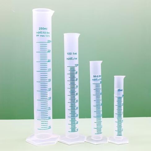 1PC 100ml Plastic Graduated Cylinder - Transparent Measuring Cylinder Set for Science Lab Experiments, Chemistry and Laboratory Equipment with Precise mL Markings in Saudi Arabia
