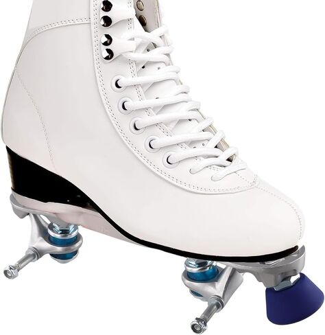 مجموعة ألواح تزلج رباعية الأسطوانة من سبائك الألومنيوم، مجموعة ألواح تزلج دوارة، شاحنة ذات فرامل ذات ارتفاع قابل للتعديل للتزلج الداخلي (43-45 أسود) (للحجم 43-45 أزرق) in Kuwait