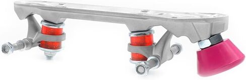 Aluminum Alloy Quad Roller Skate Plates Set, Roller Skating Plate Set, Adjustable-Height-Brake-Wheel-Truck For Indoor Roller Skating(43-45 black)(for size 46-48 red) in Kuwait